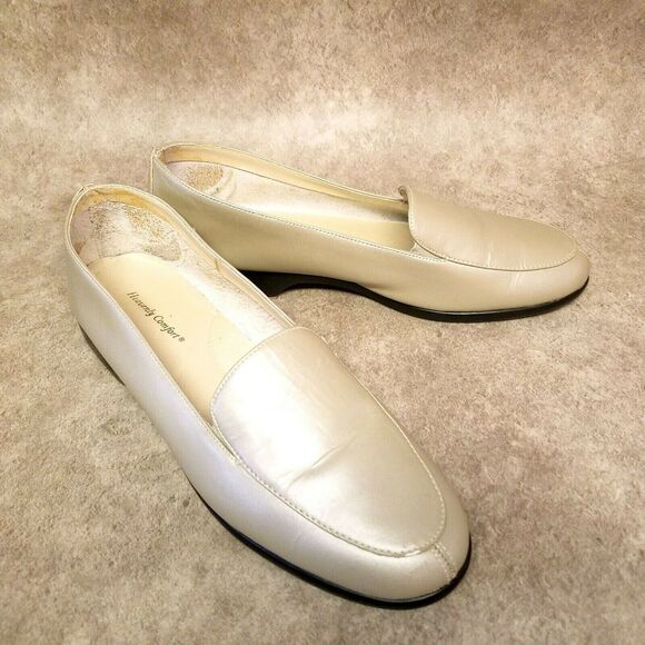 Heavenly Comfort Womens  16901 Size 10 Tan Leather Slip ON Loafers - Picture 6 of 10